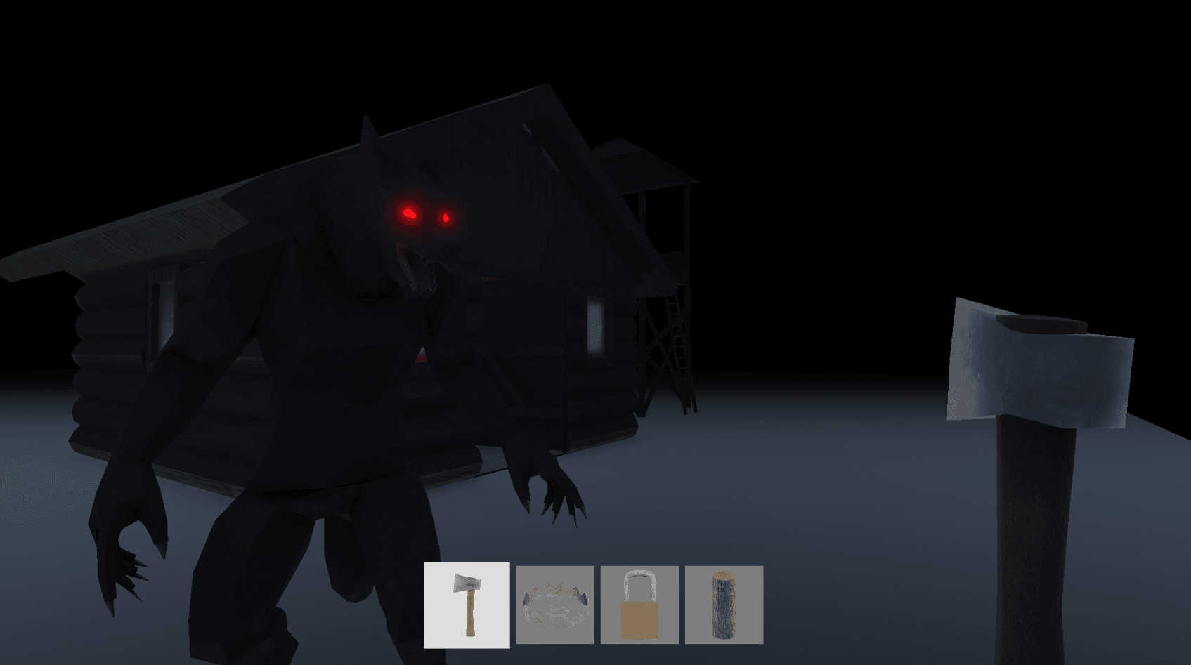 The player stand in front of the werewolf